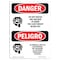 Signmission OSHA Sign, Do Not Watch Arc Welder Work Bilingual, 24in X 18in Rigid Plastic, 18" W, 24" L, Spanish OS-DS-P-1824-VS-1183 - alternate 1